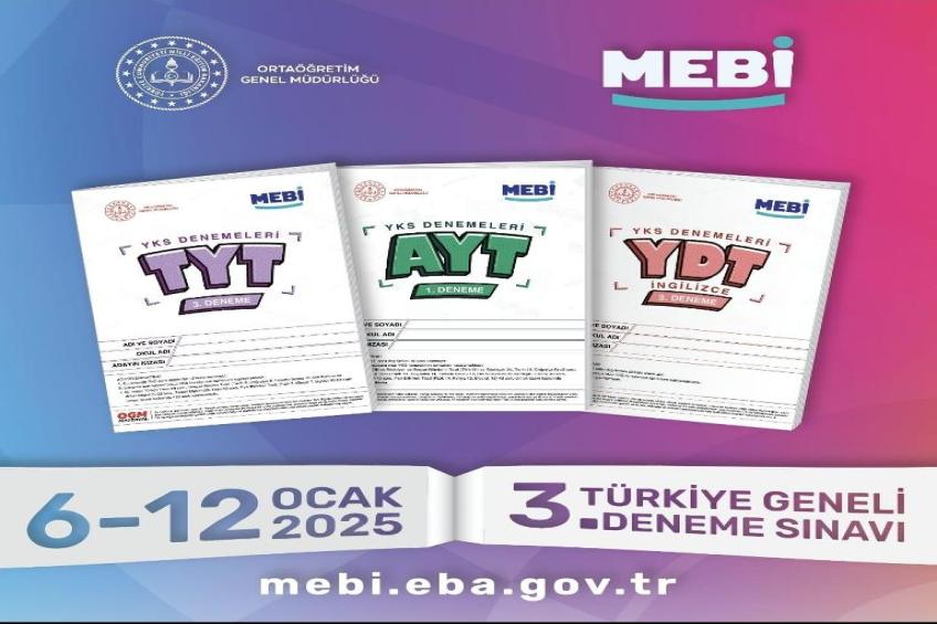 MEBİ PLATFORMU ÜZERİNDEN DENEME SINAVI